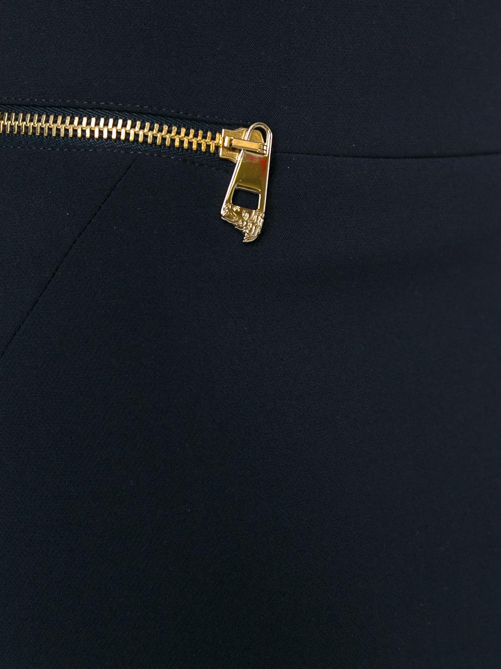 zipped pockets pencil skirt 