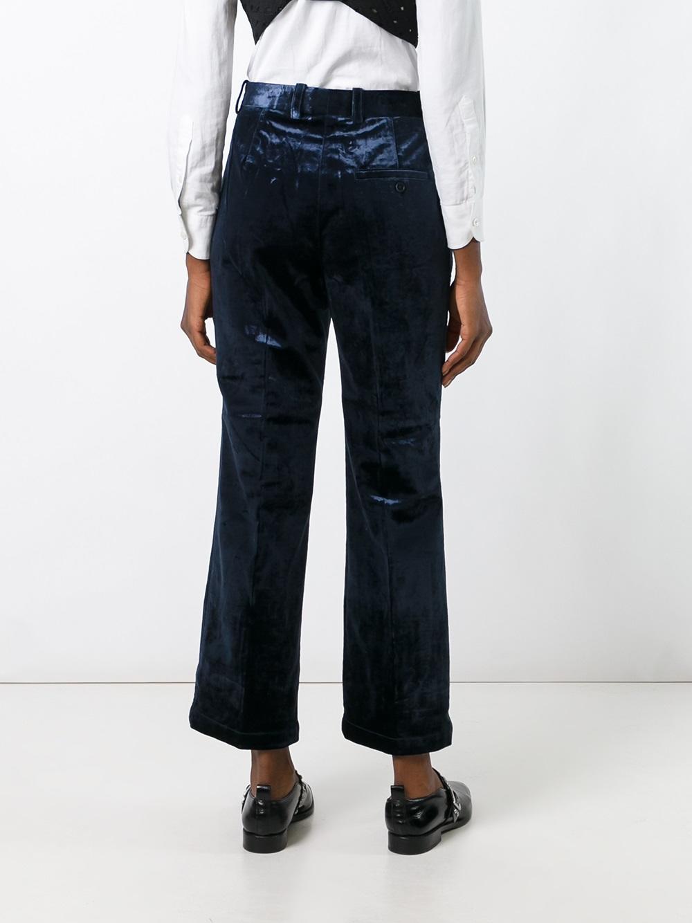 cropped velvet trousers