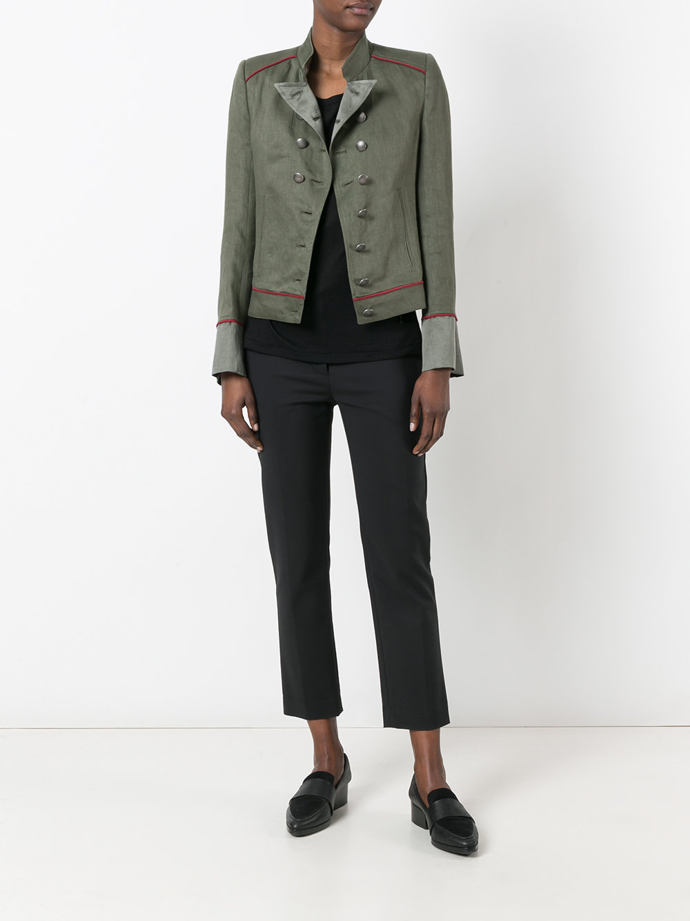military stand-up collar jacket