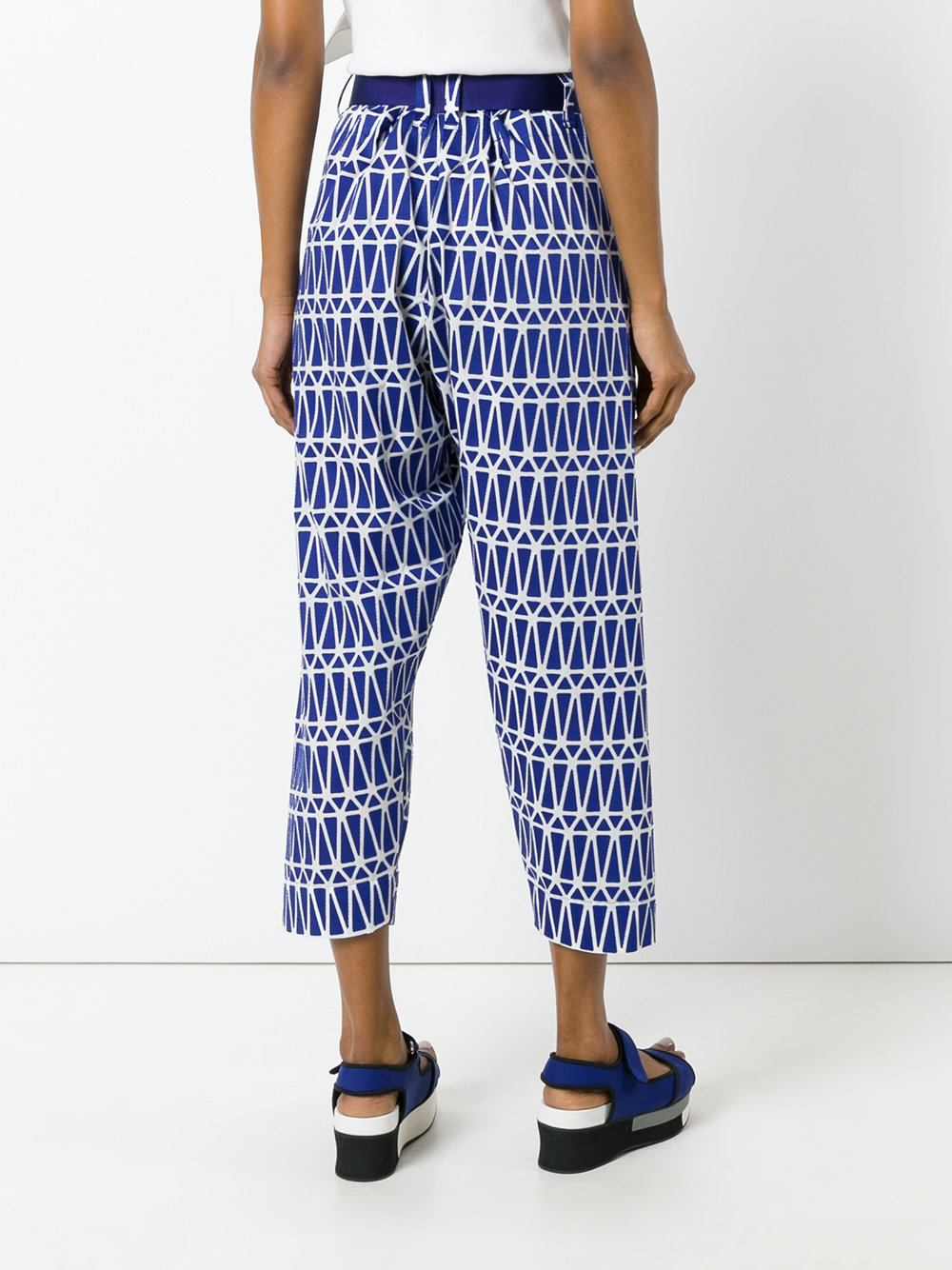 printed cropped trousers