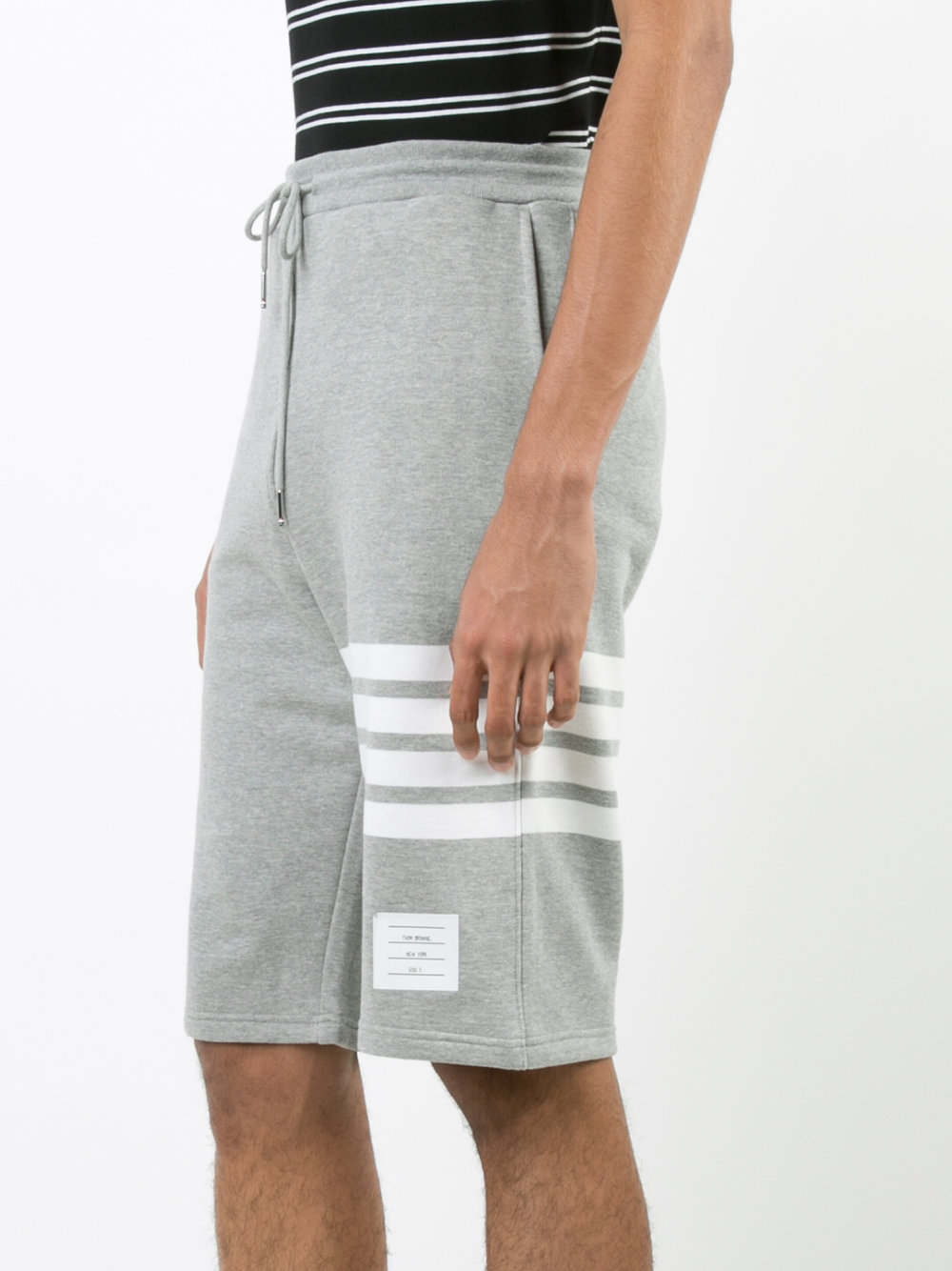 striped detail sweatshorts