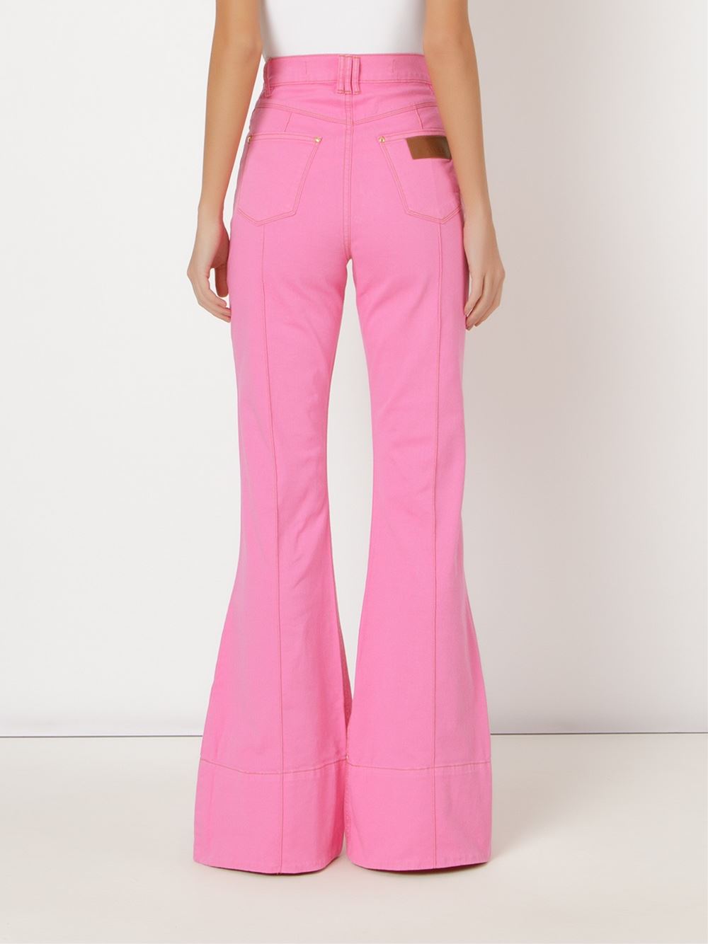 high waist flared trousers