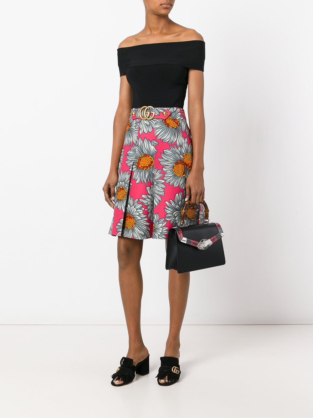 daisy print skirt