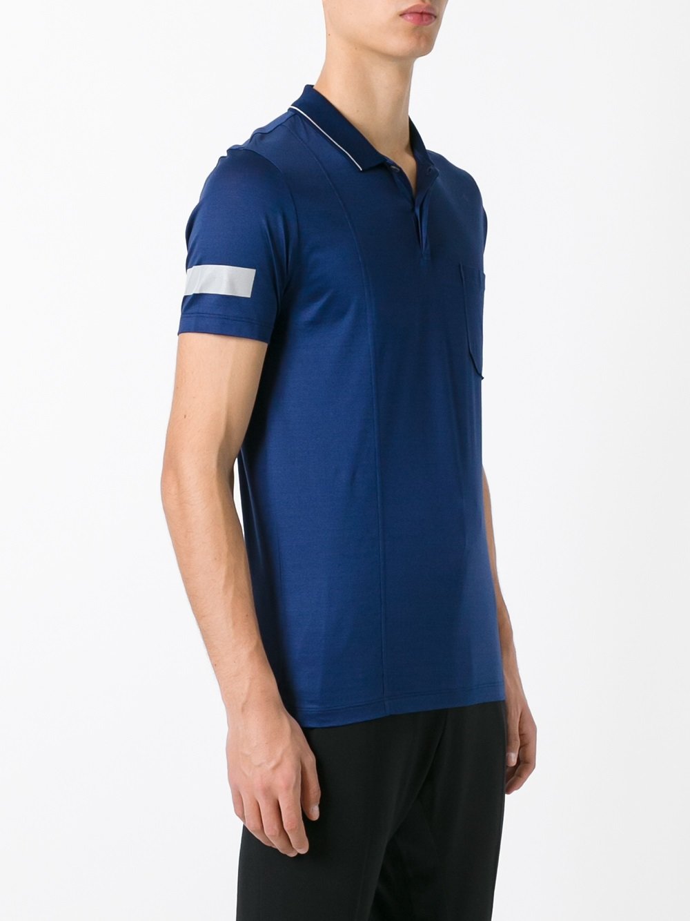sleeve stripe polo shirt