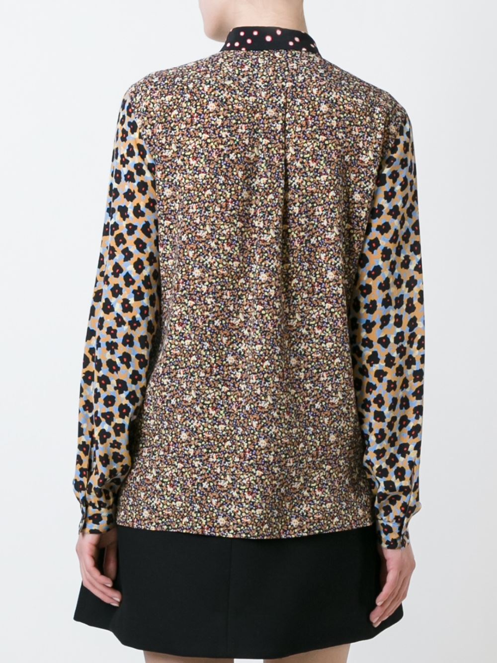 multi floral print shirt