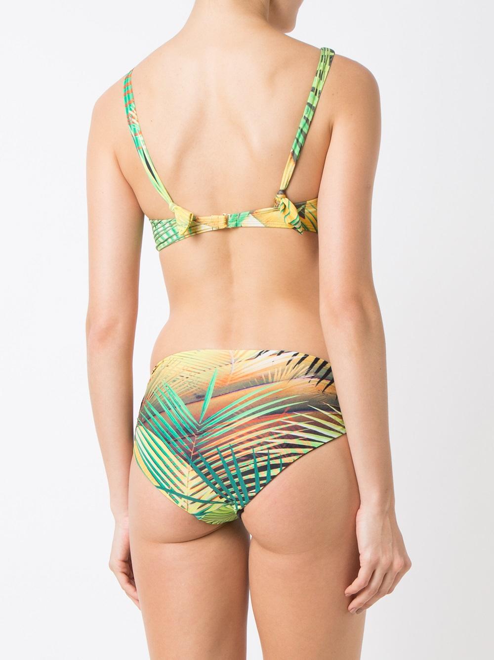 printed triangle bikini set