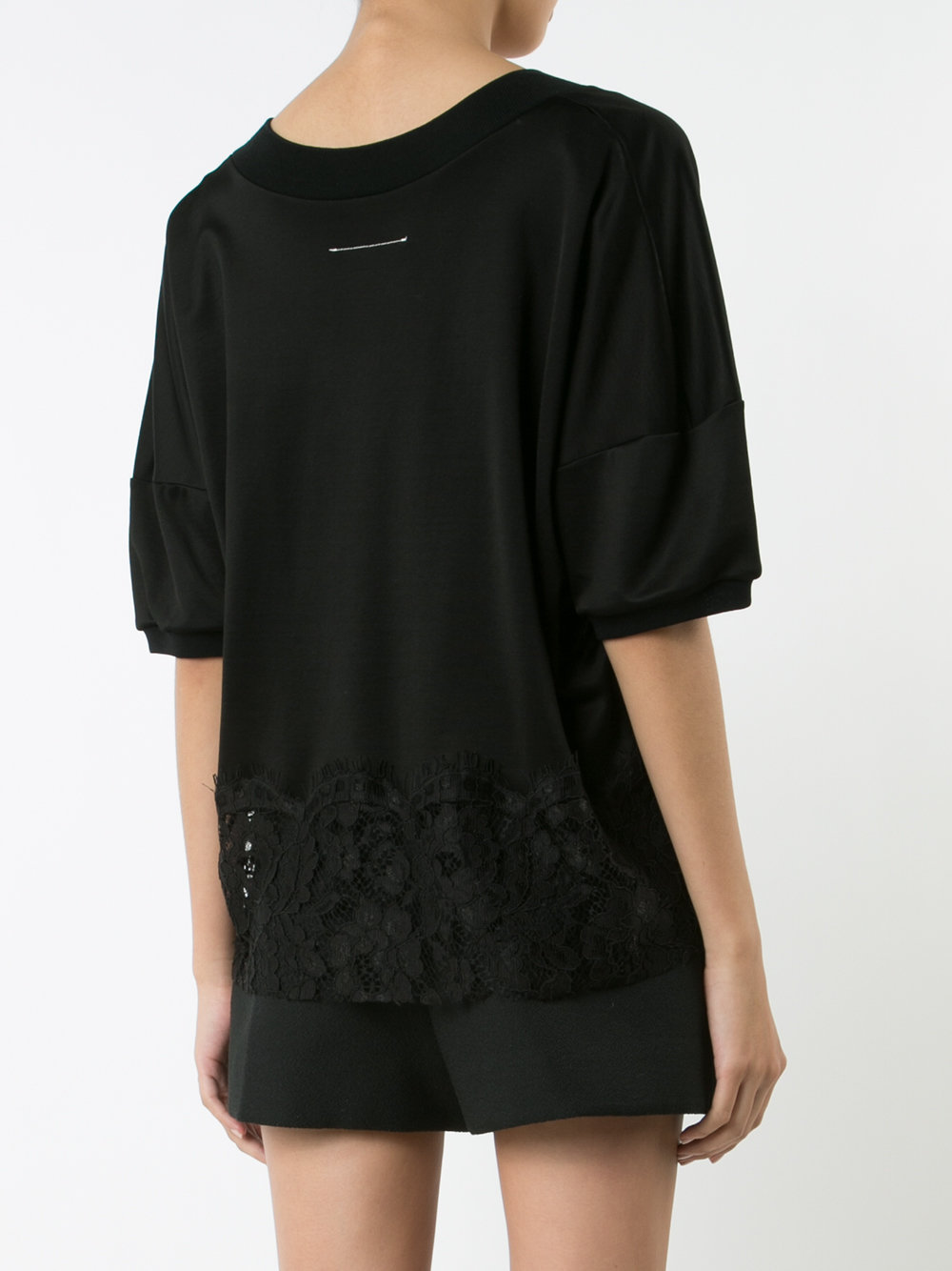 lace hem blouse