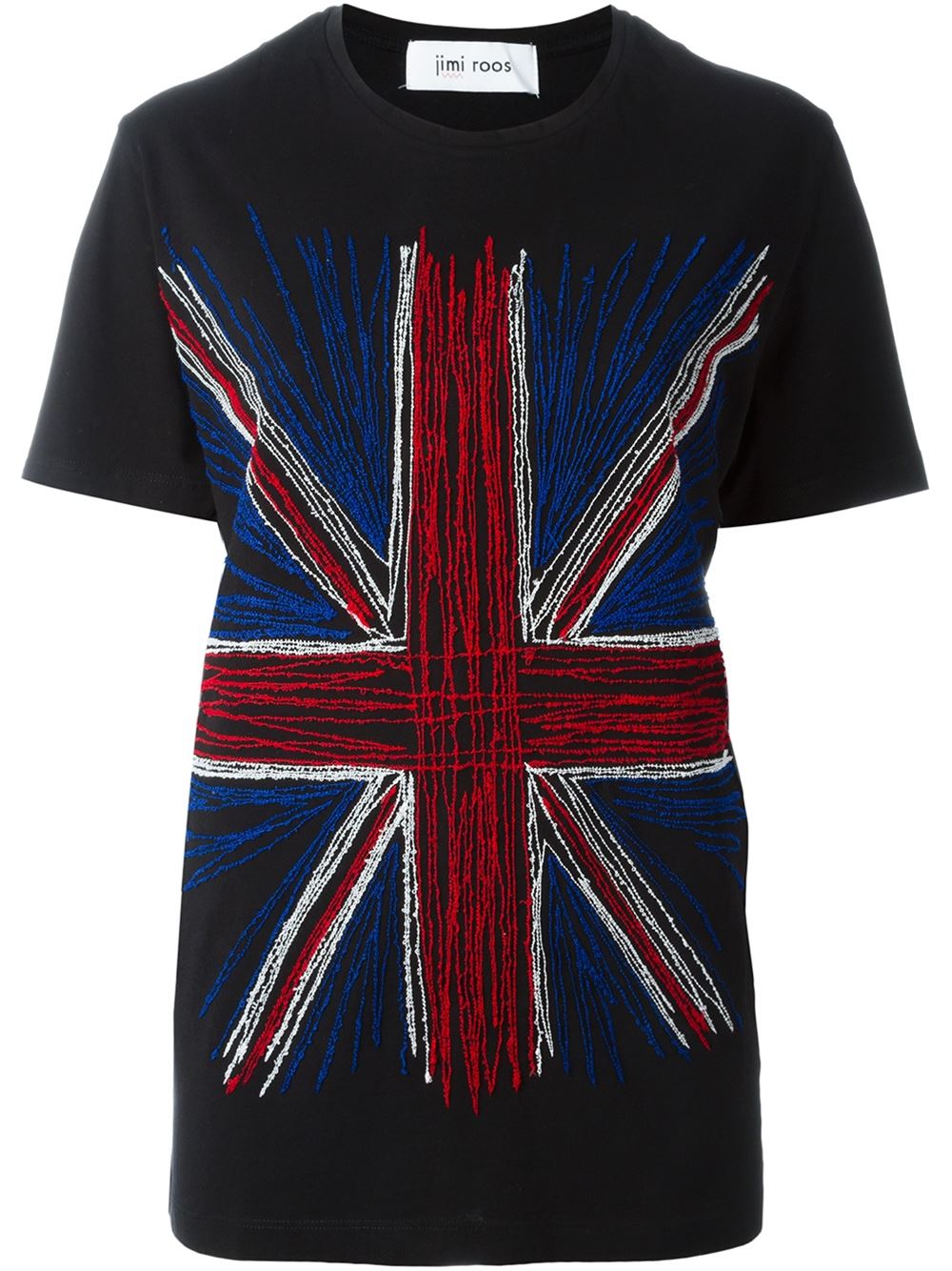 英国国旗刺绣t恤