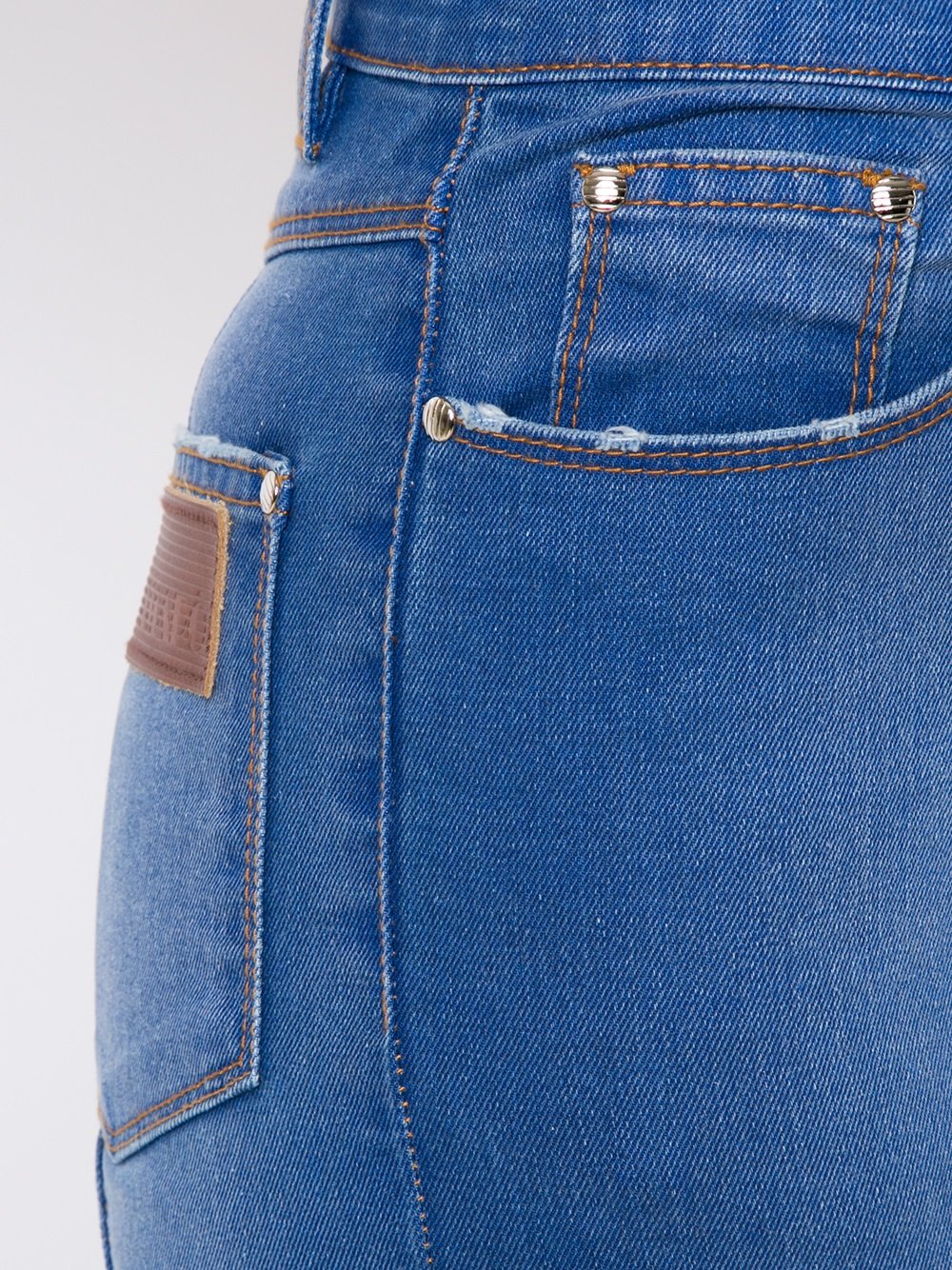 distressed high waist flared jeans