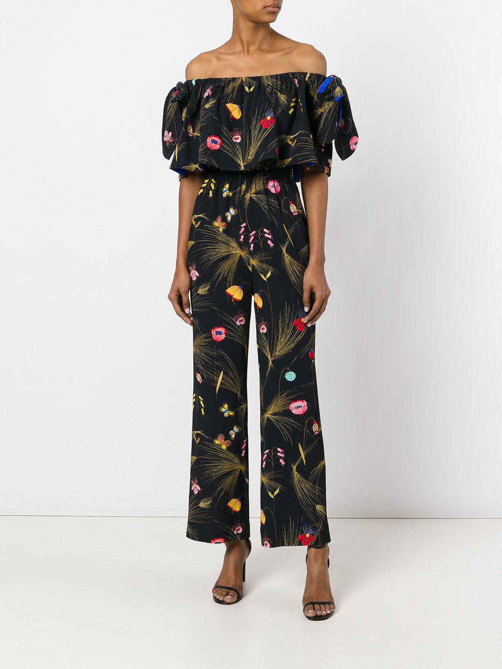 all-over floral print jumpsuit