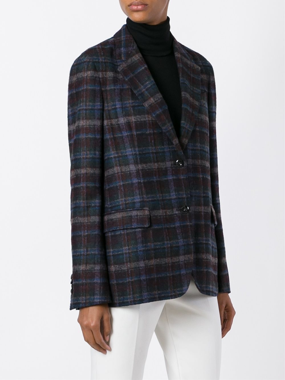 checked blazer