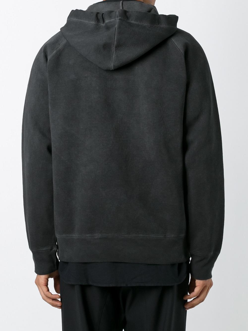 washed effect hoodie 