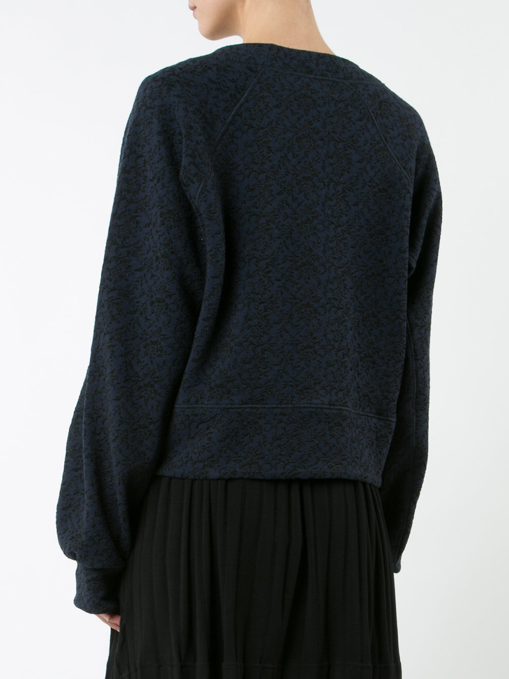 floral embossed sweatshirt