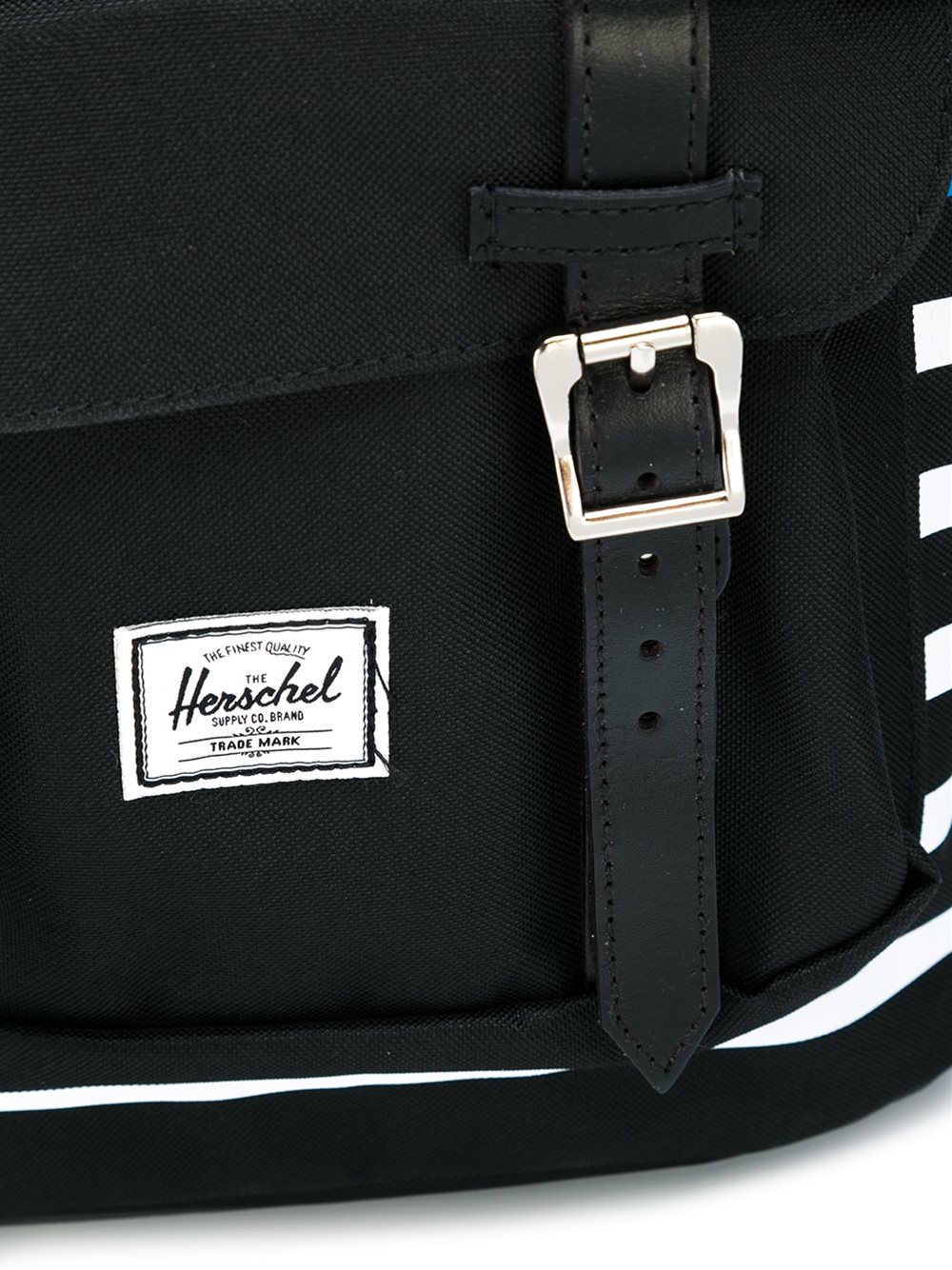 double strap striped backpack