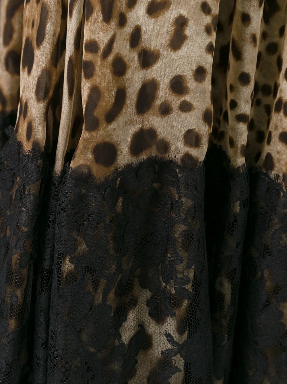 leopard print pleated skirt