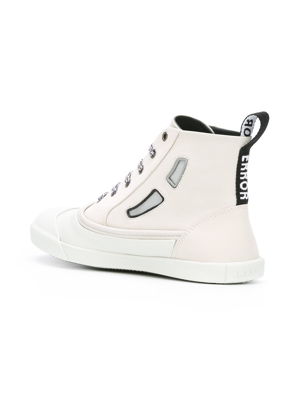 panelled hi-top sneakers