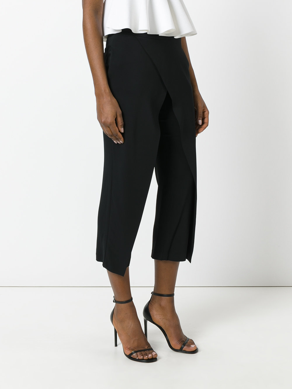 cropped high waisted trousers