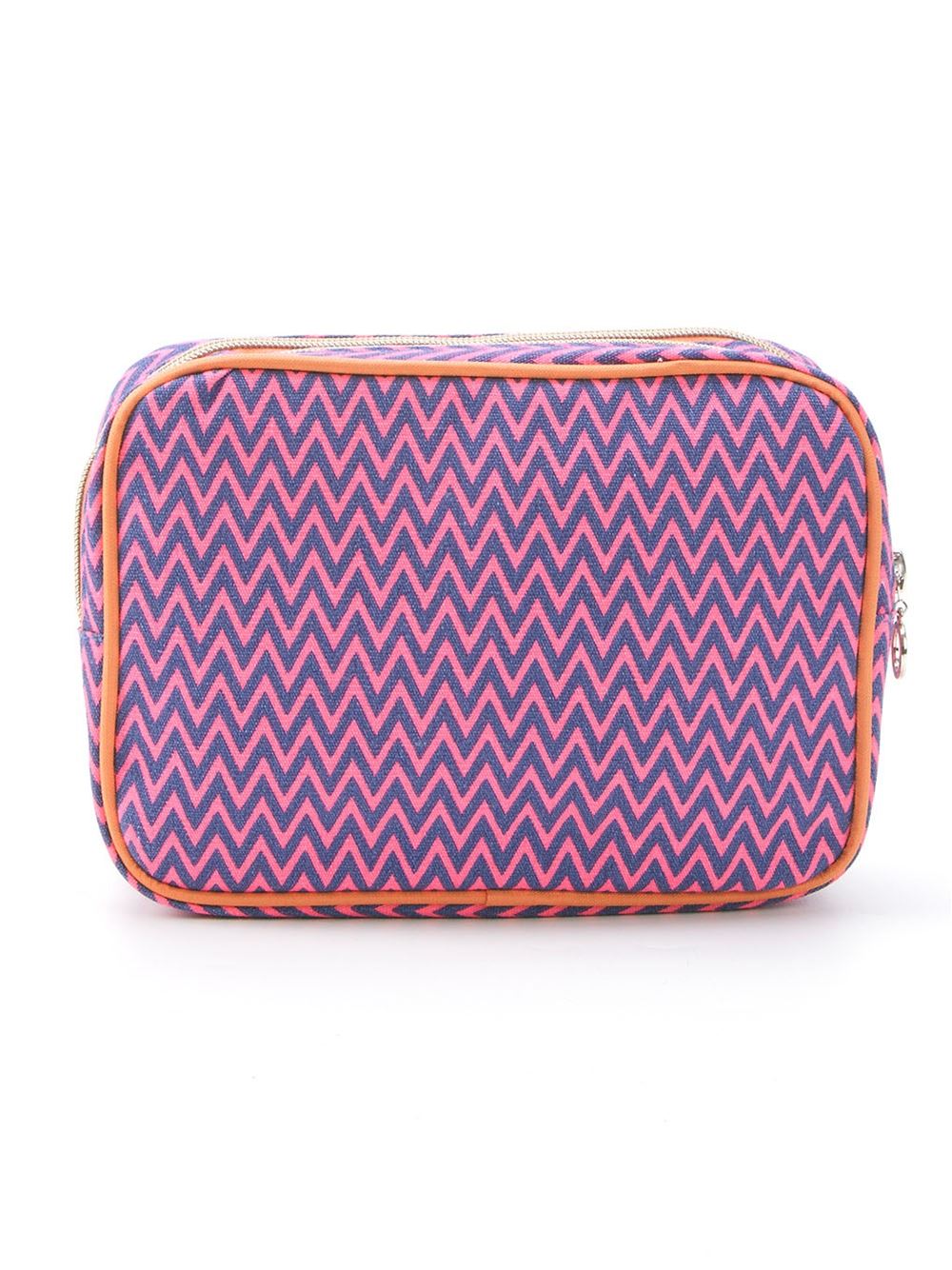 zig zag pattern make-up bag