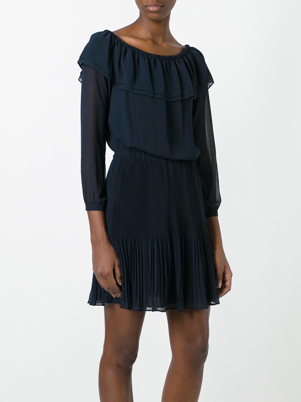 ruffled neck dress
