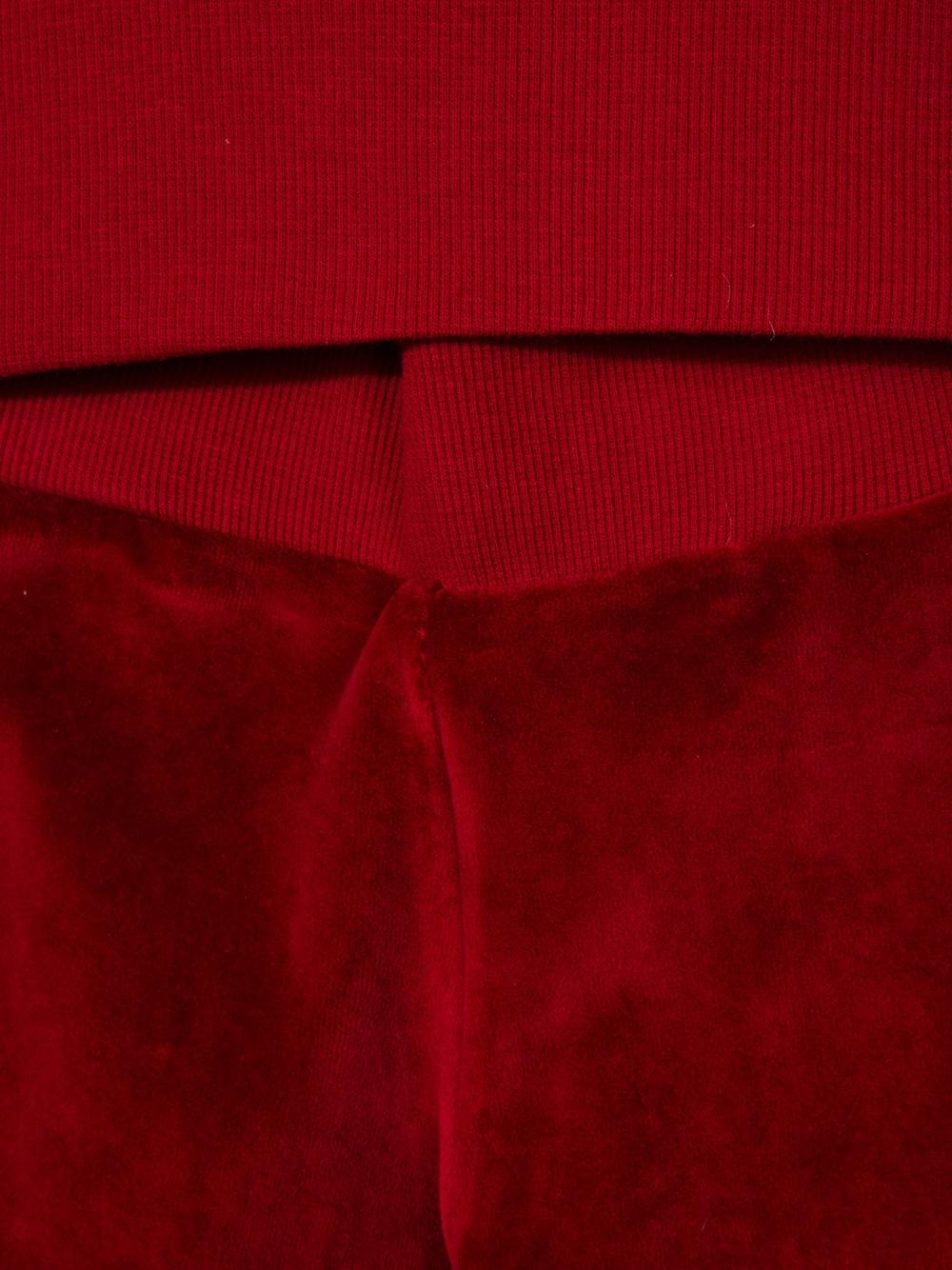 fur trim tracksuit set