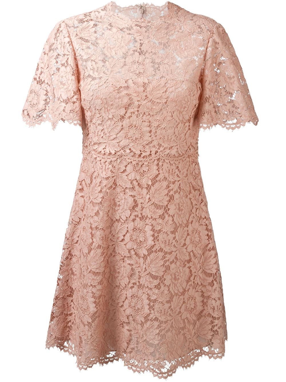 a字形蕾丝连衣裙