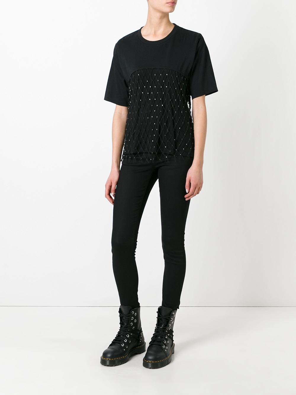 mesh panel T-shirt