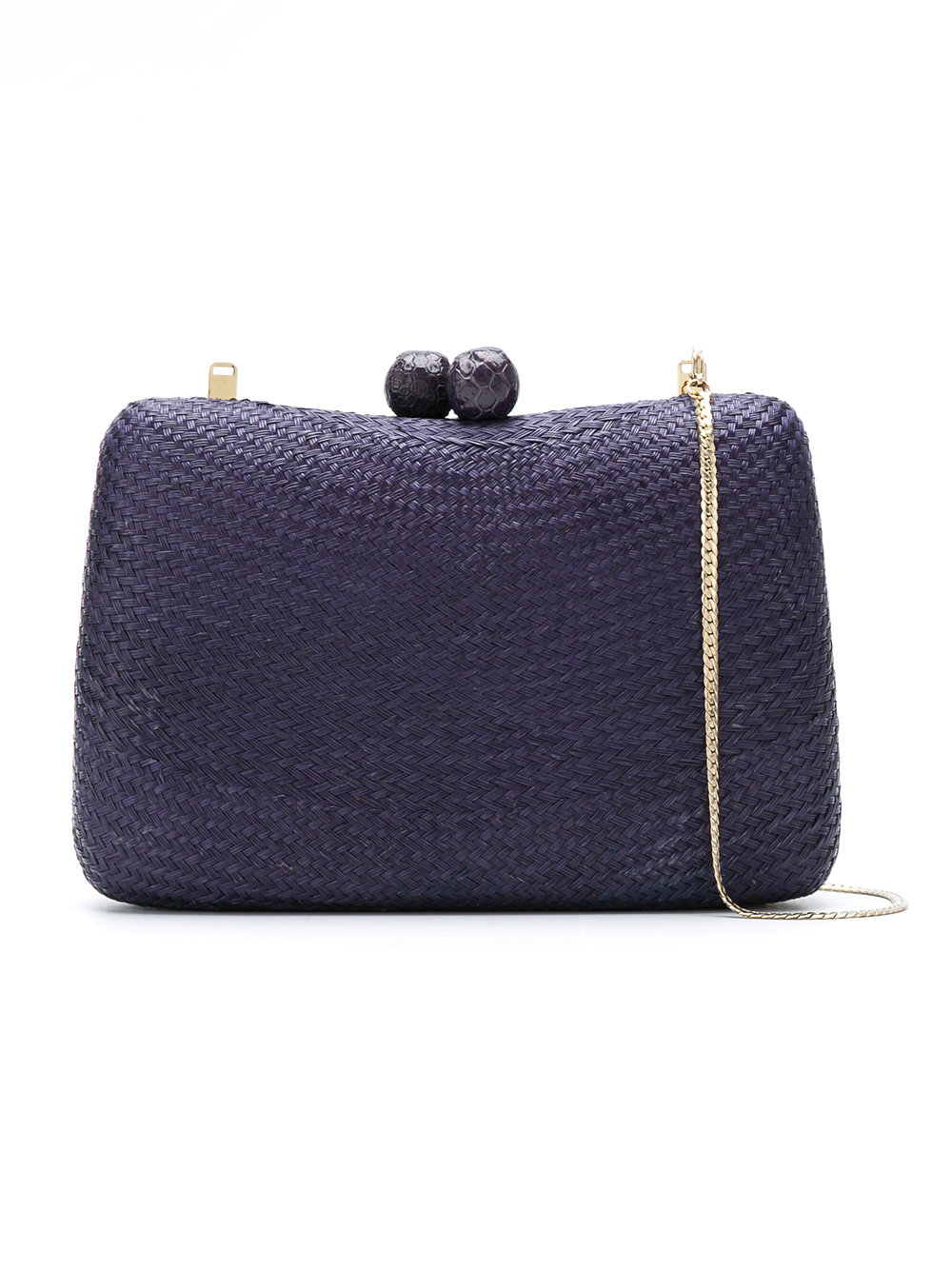 woven straw clutch