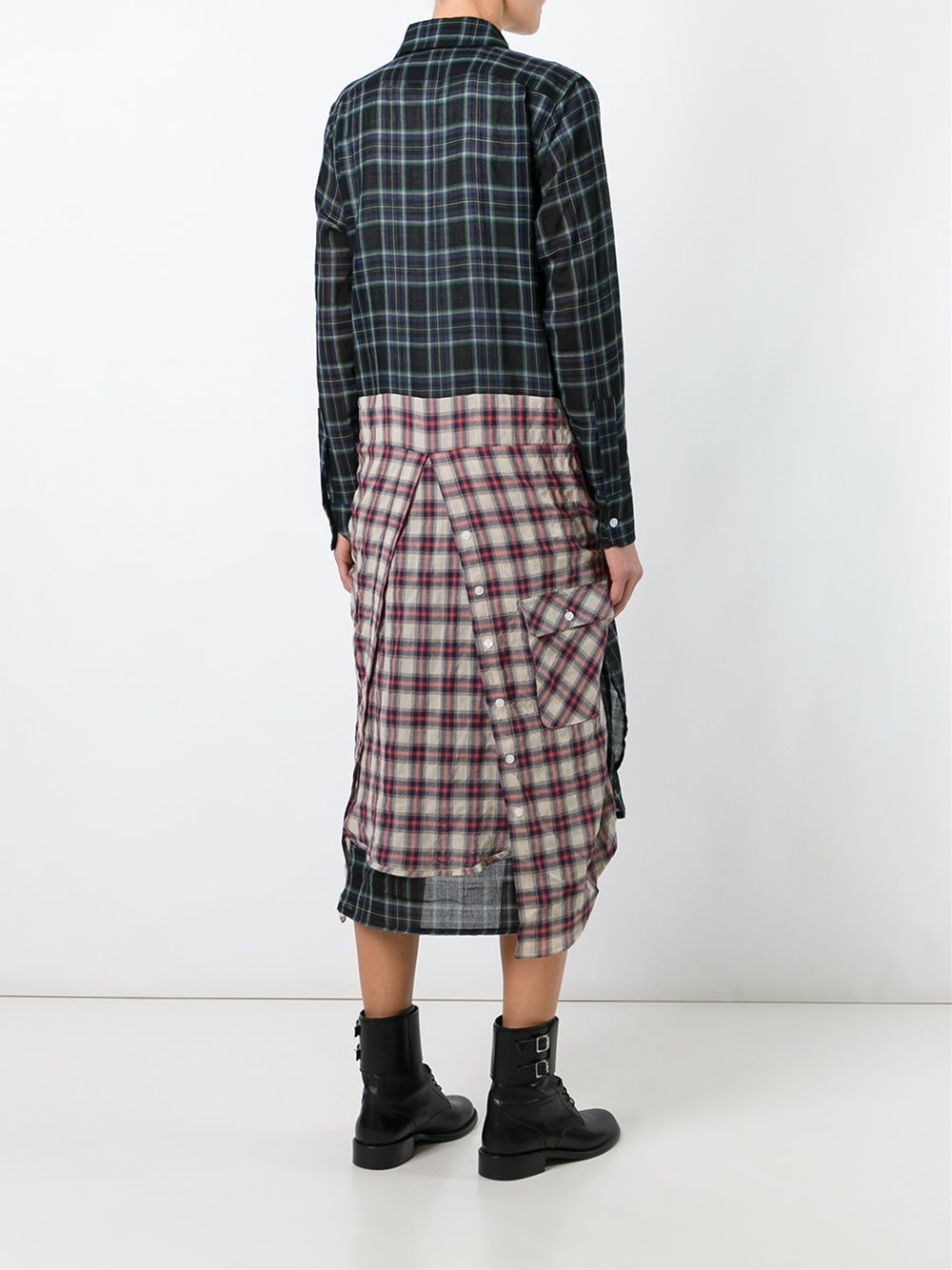 'Plaid Grunge' dress