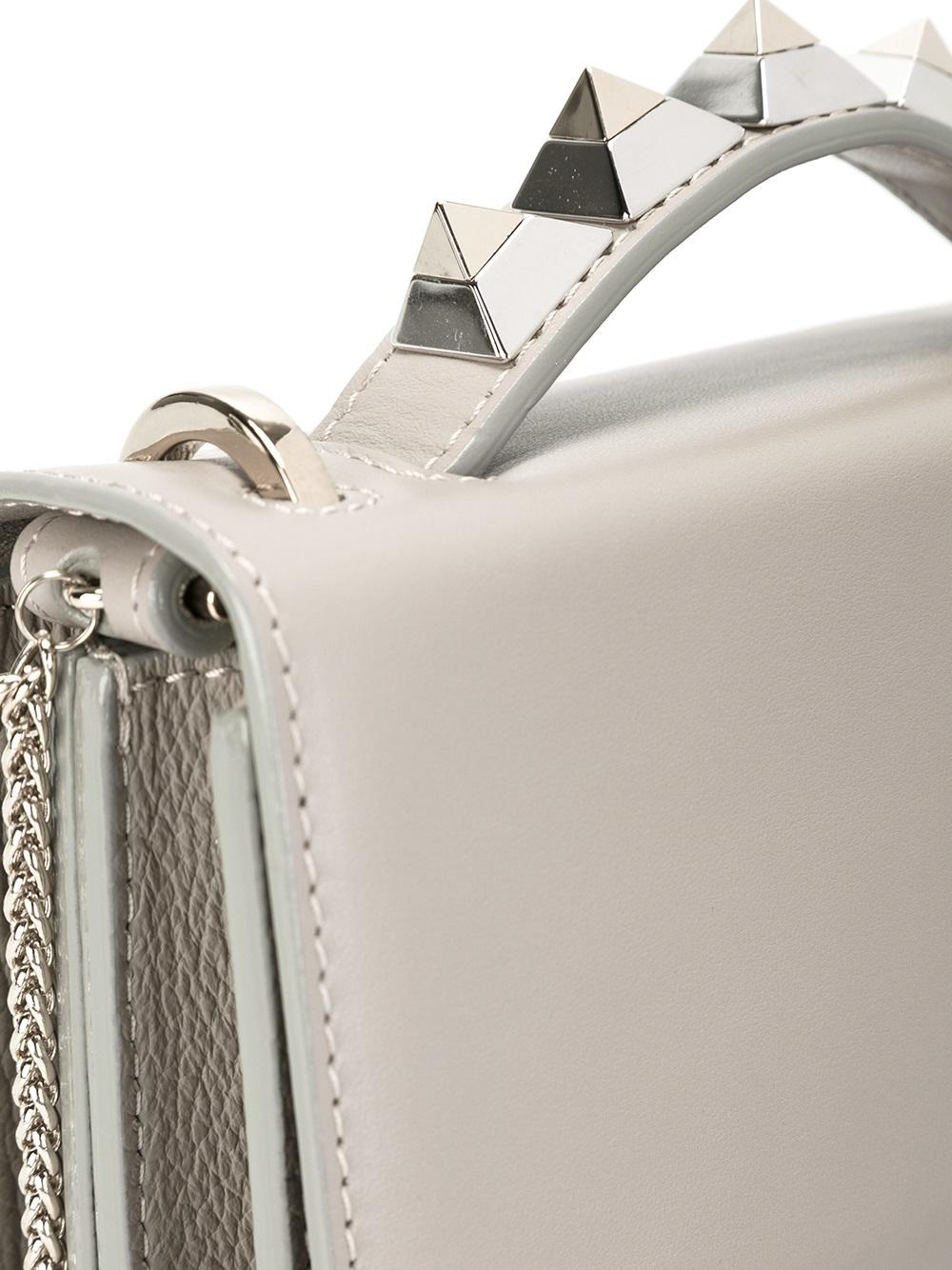 studded handle satchel bag
