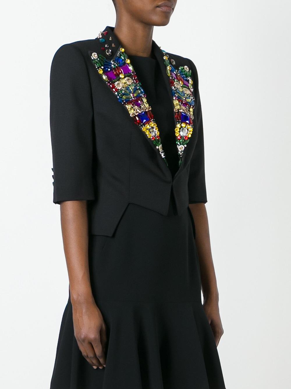 rhinestone lapel blazer