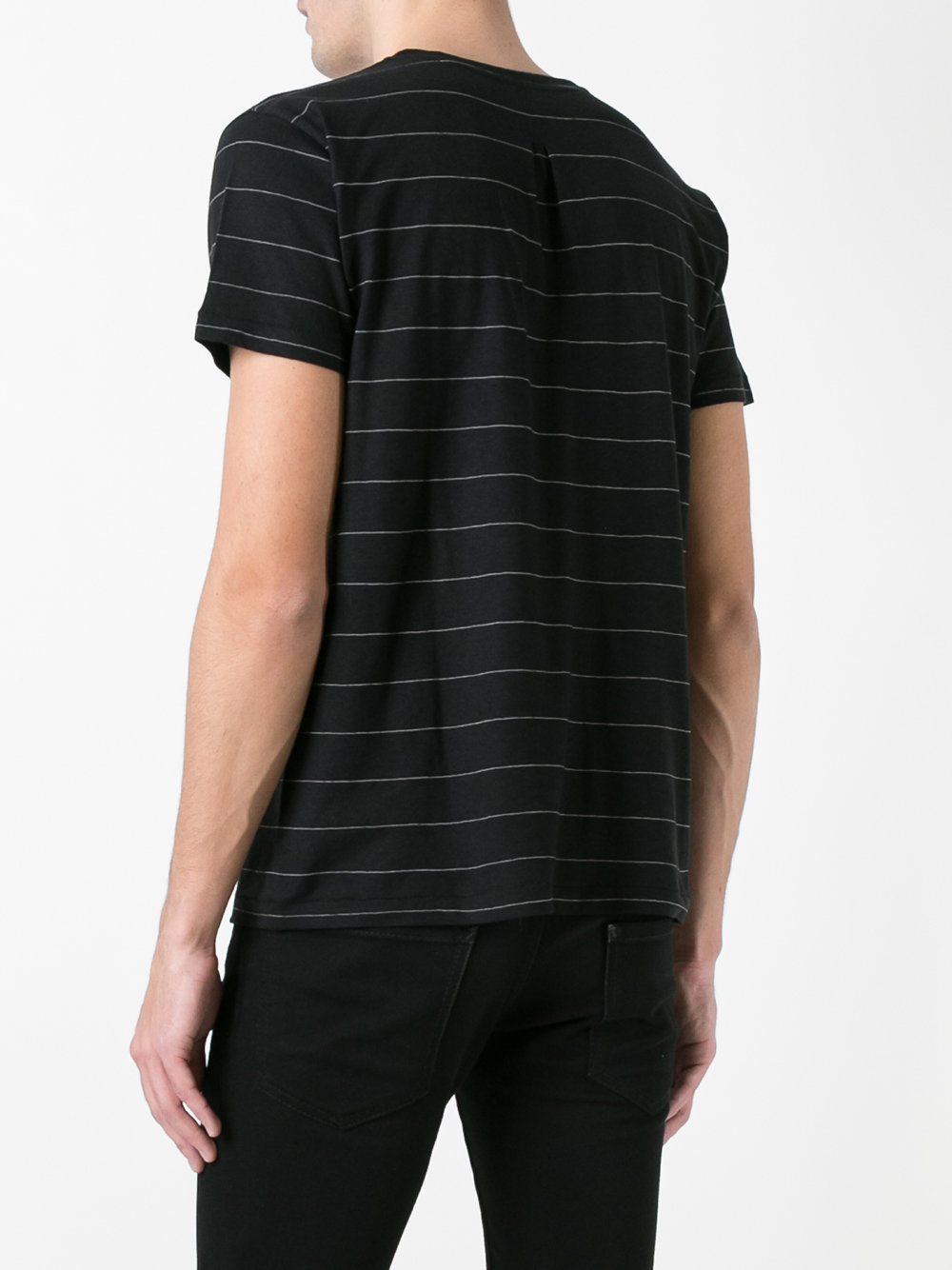 striped round neck T-shirt