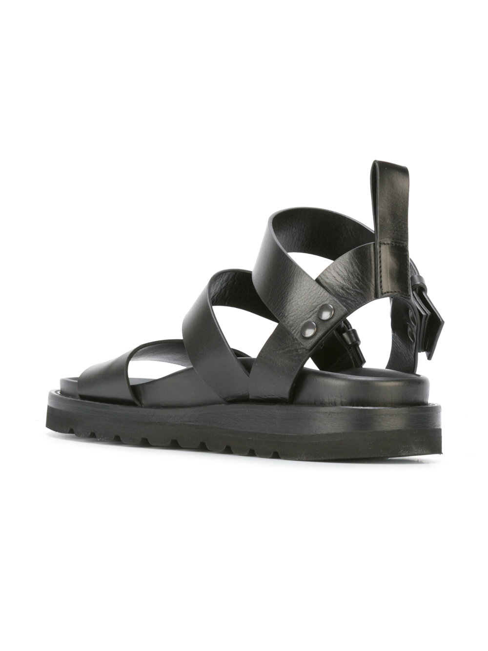 buckled flat sandals