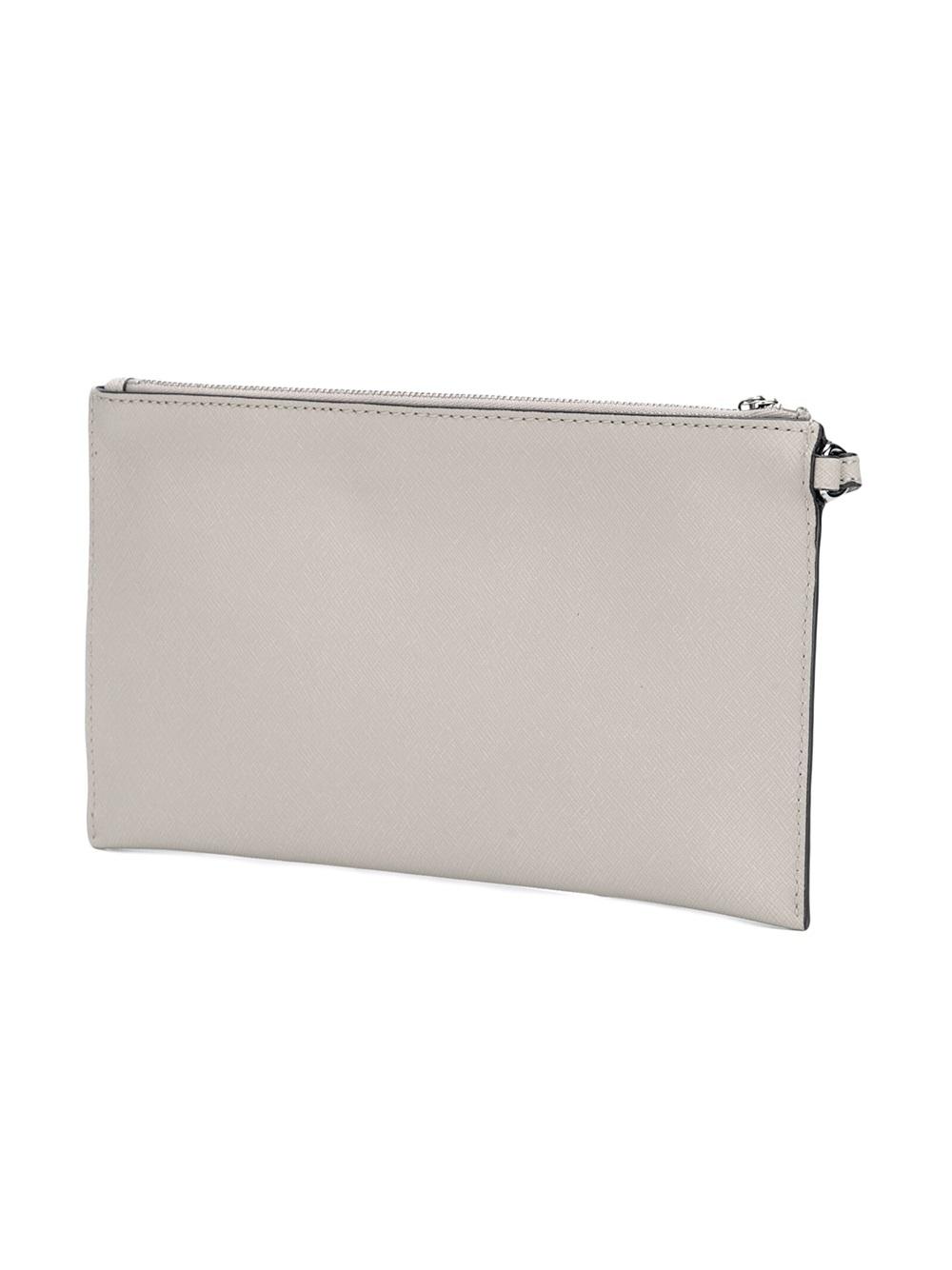 logo plaque clutch bag 