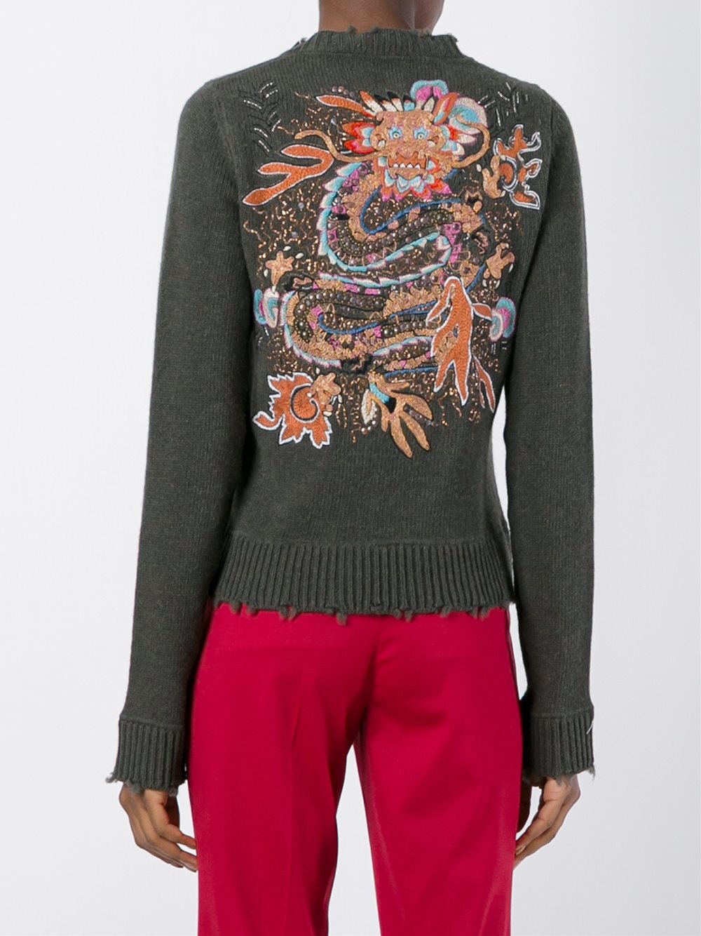 embroidered dragon jumper 