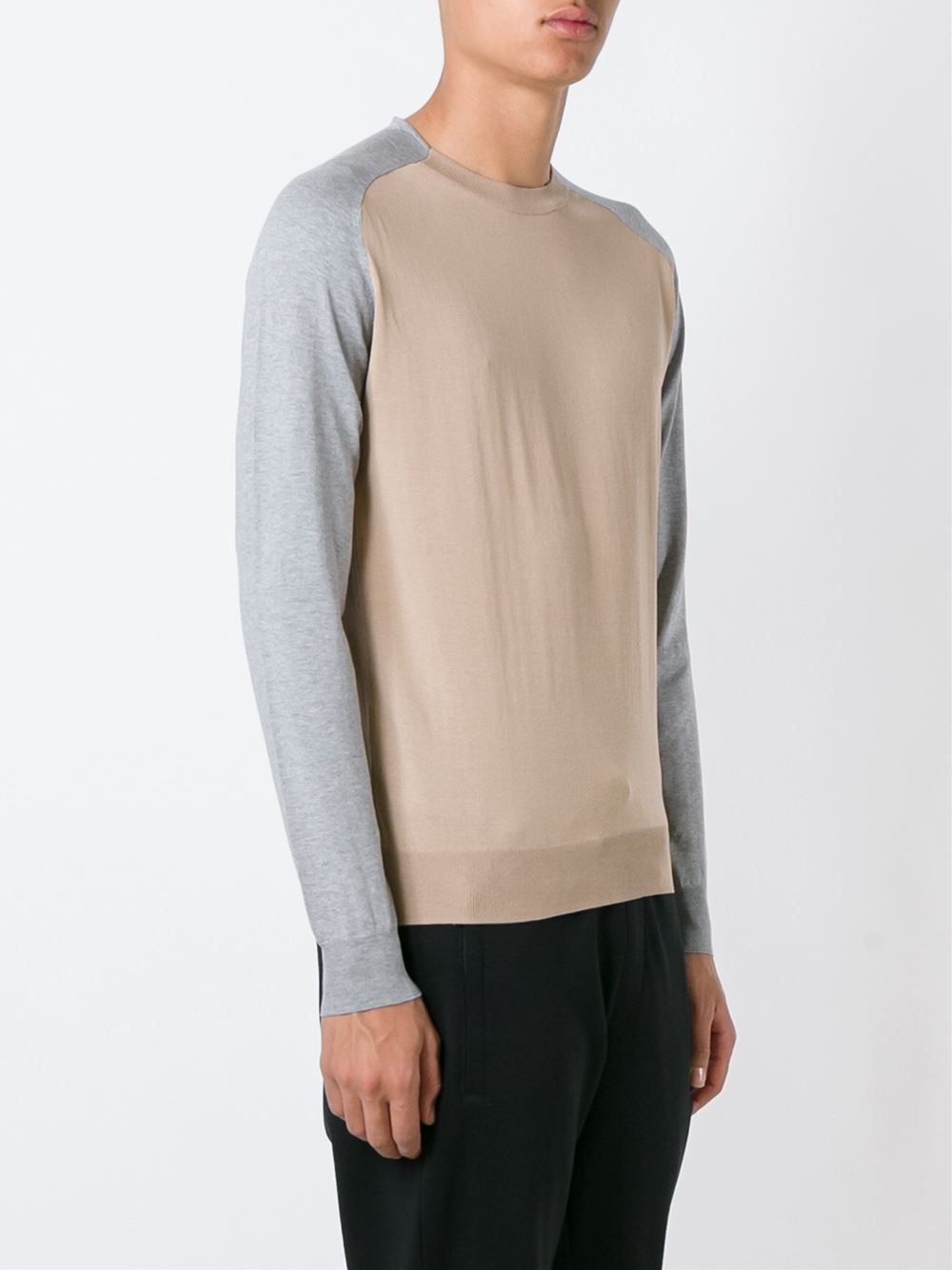 contrast sleeves sweatshirt