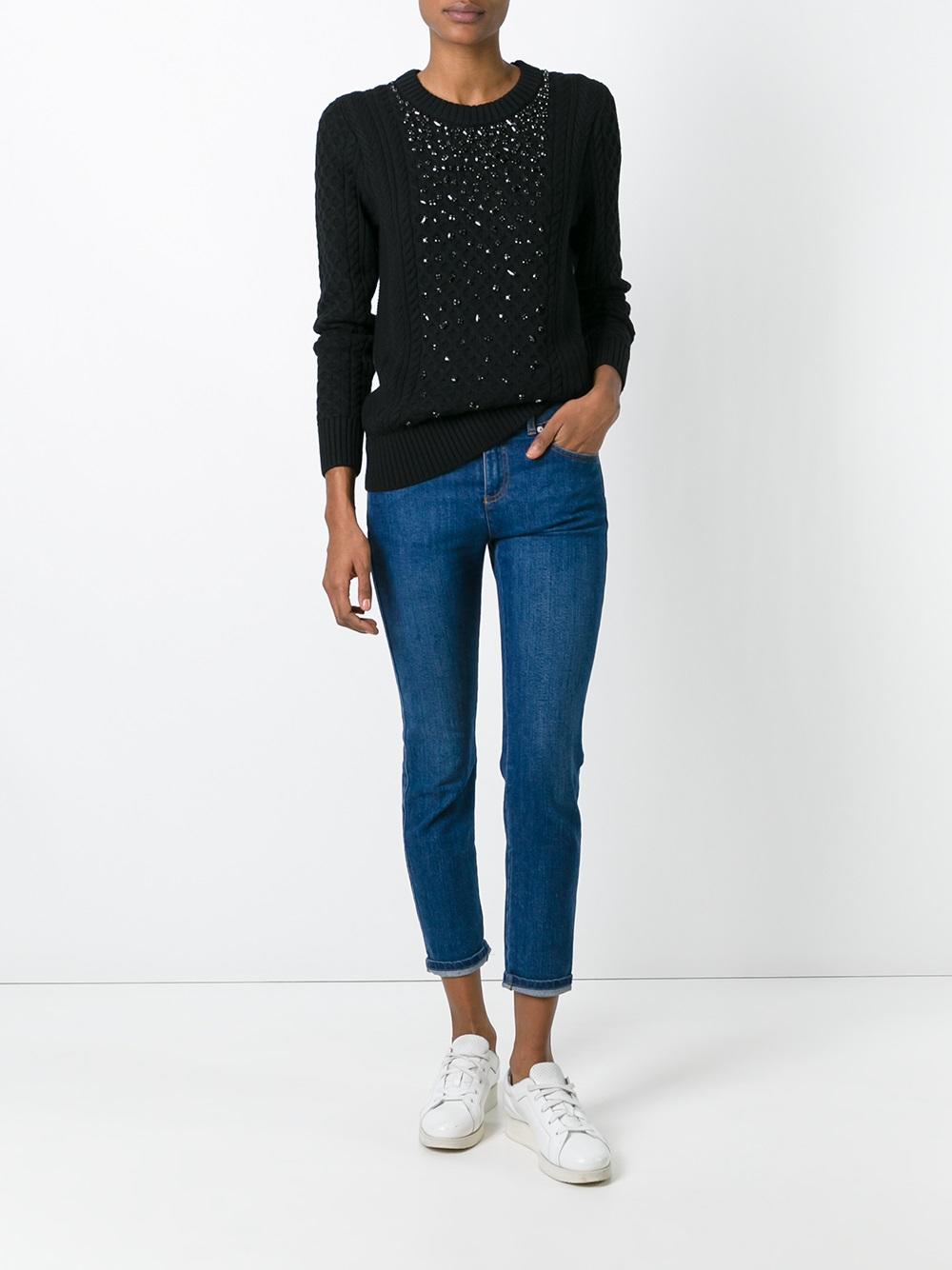 embellished fair isle jumper