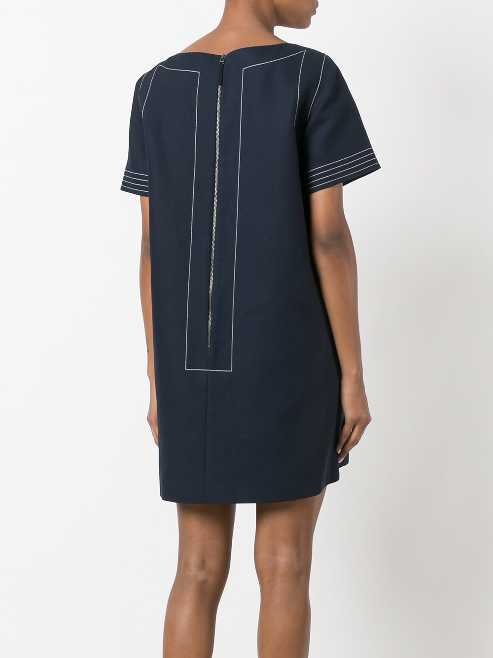 contrast stitch T-shirt dress