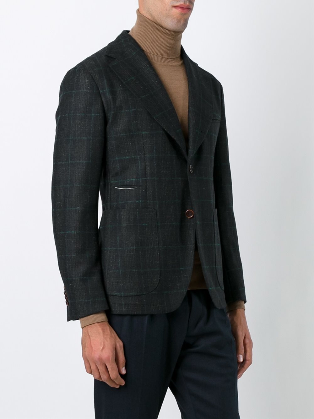 checked blazer jacket