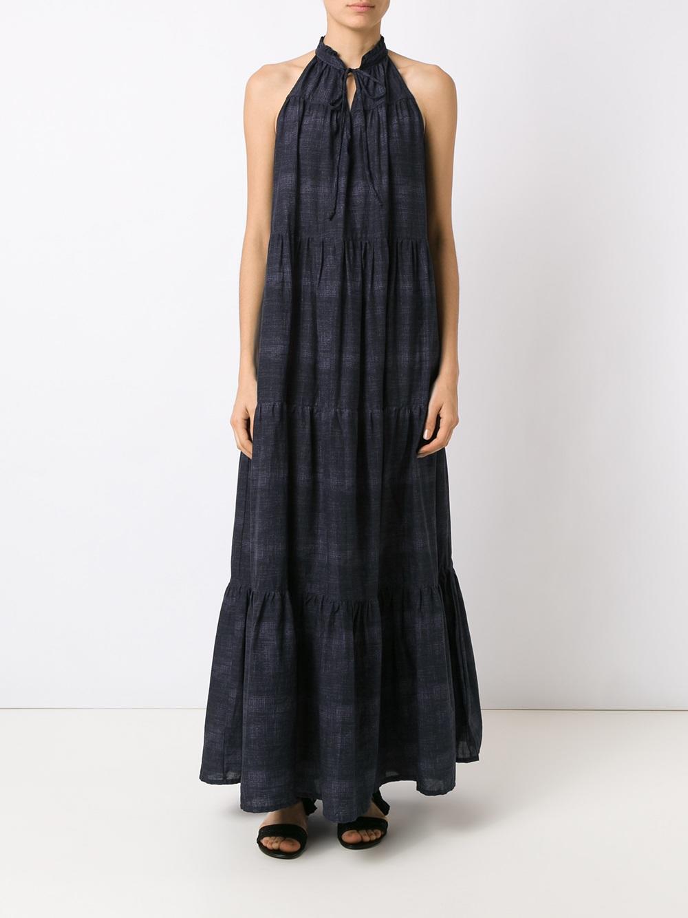 panelled long dress