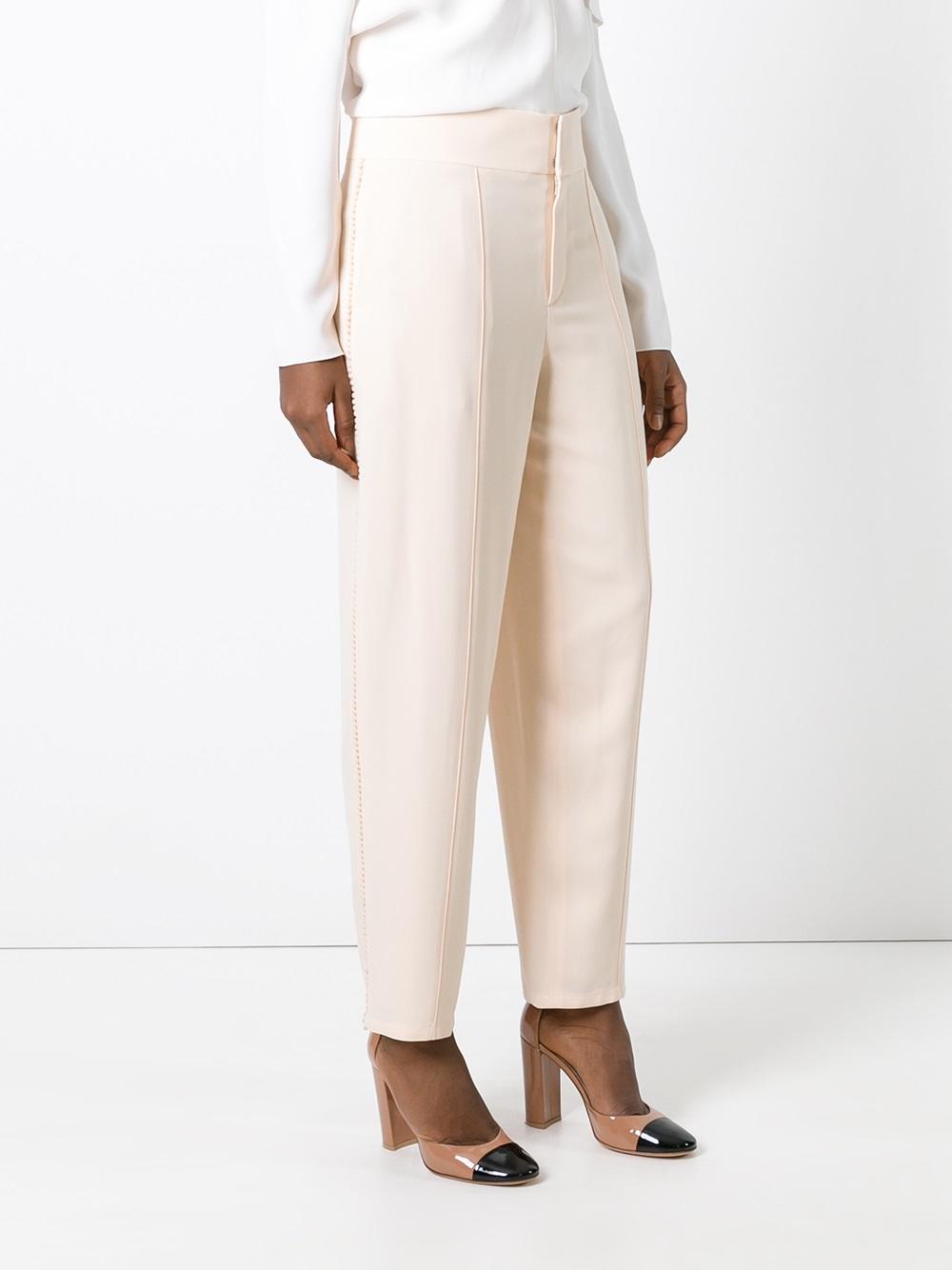 pom pom trim trousers