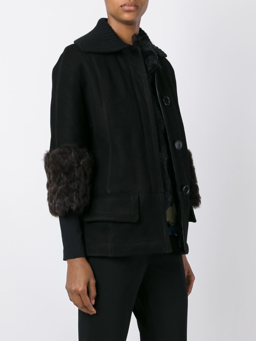 shearling boxy jacket 