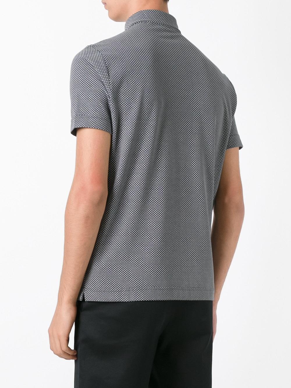 patterned polo shirt