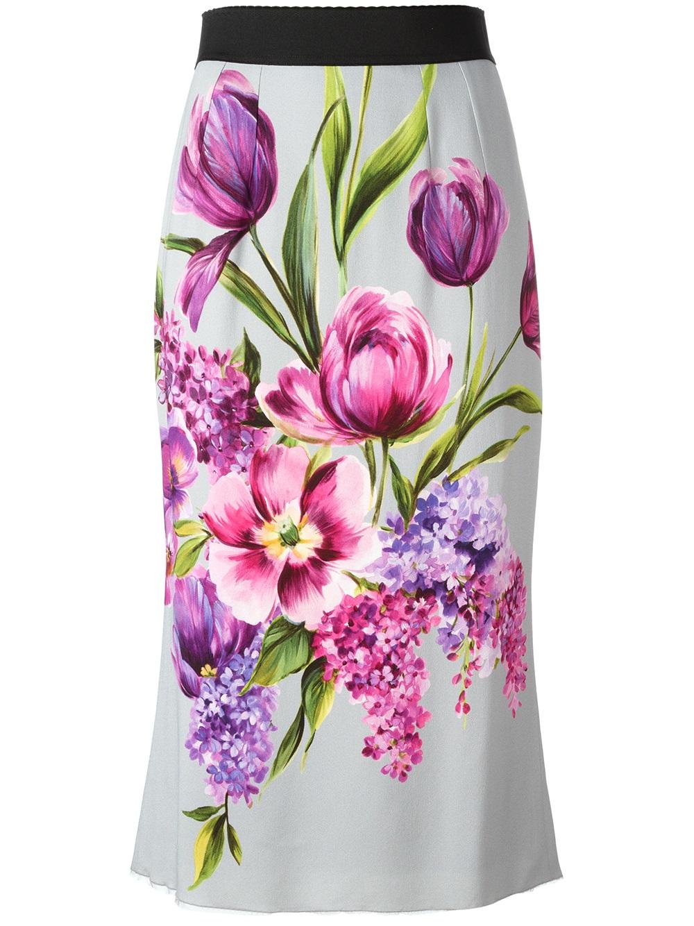 郁金香印花半身裙