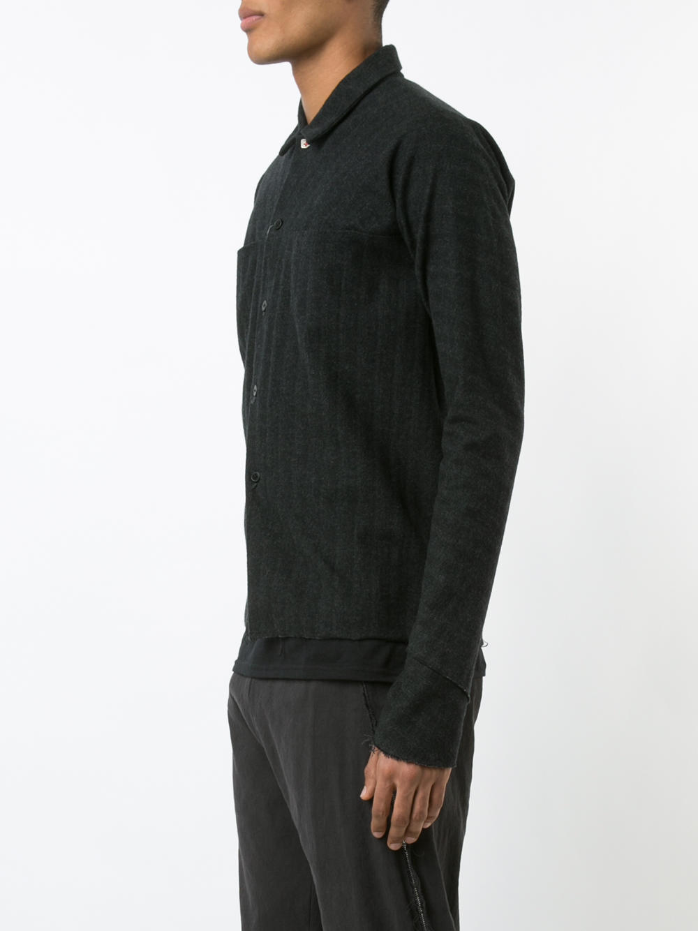 raw edge detail shirt 