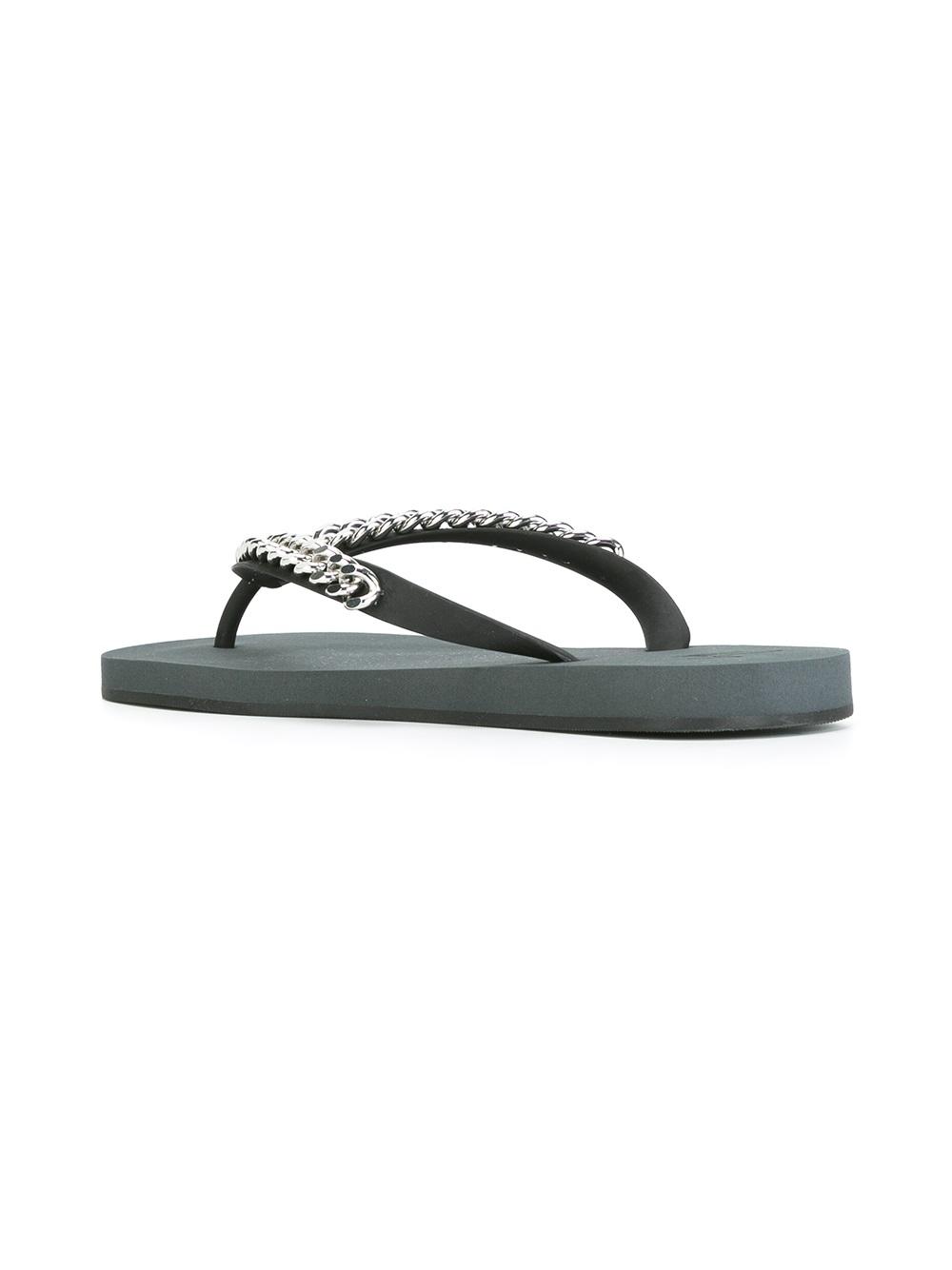 chain detail flip flops