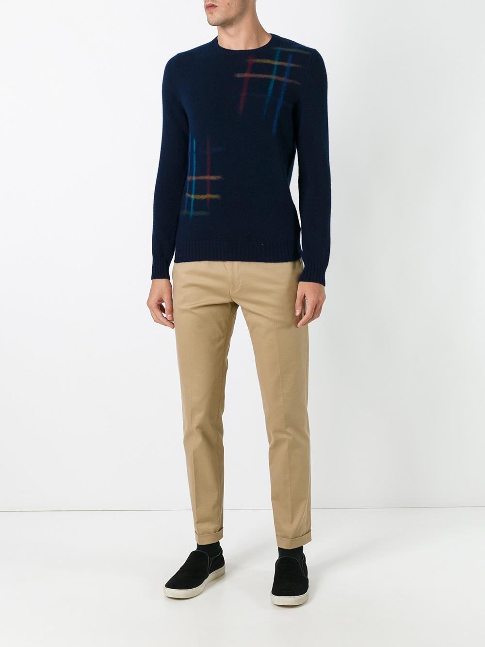 stripes motif jumper