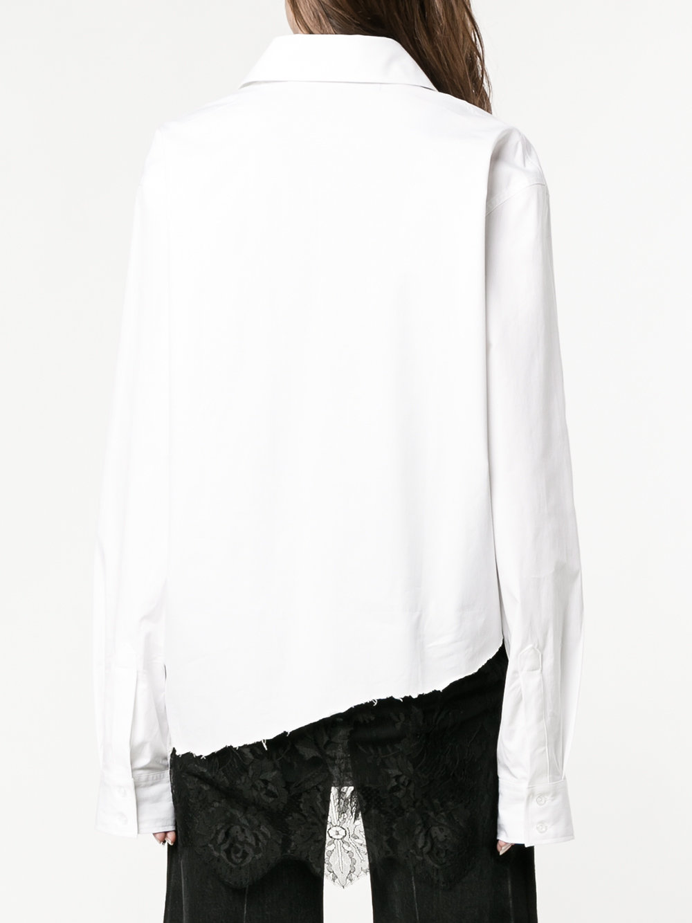 Foxy lace asymmetric shirt 