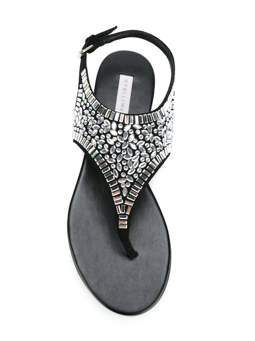 crystal-embellished flat sandals