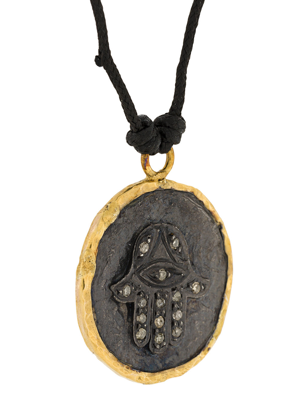 hamsa coin pendant string necklace