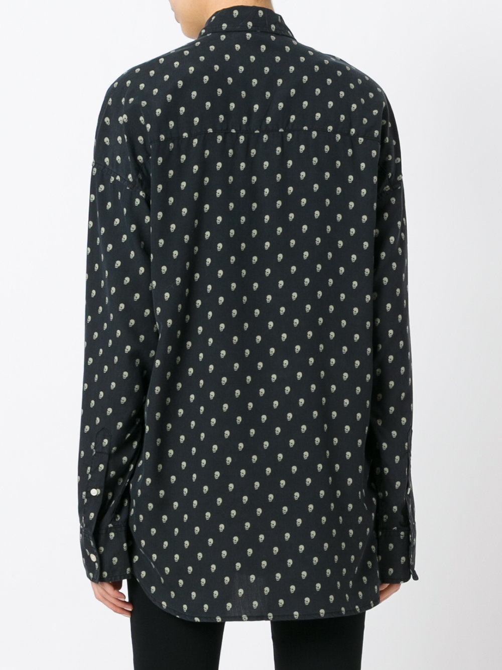 allover skull print shirt